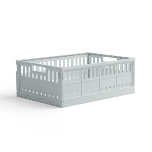 CAISSE DE RANGEMENT PLIANTE - L - BLEU ICE CUBE