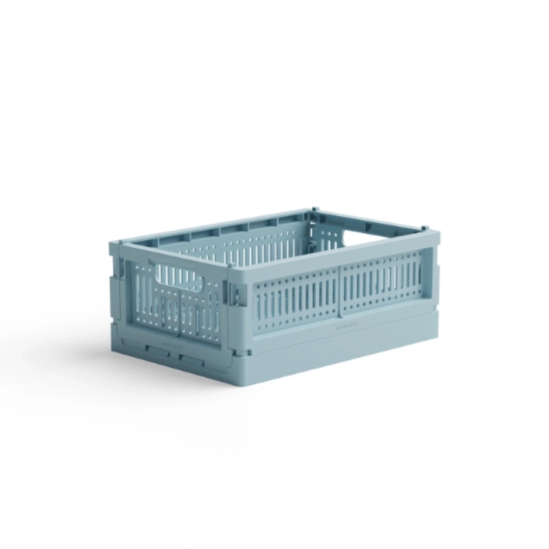 CAISSE DE RANGEMENT PLIANTE - M - BLEU CRYSTAL