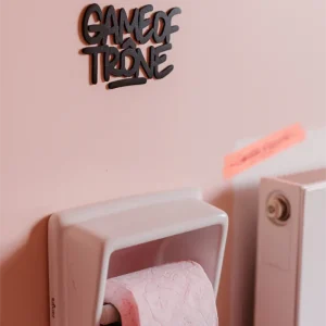 PLAQUE DECORATIVE WC « GAME OF TRONE » - NOIR