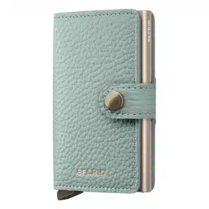PORTE-CARTES CUIR DE VACHETTE - VERT MER - MINIWALLET