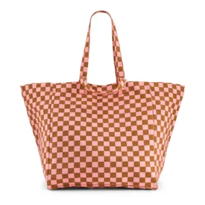 SAC ELISA - DAMIER FRAISE / CARAMEL