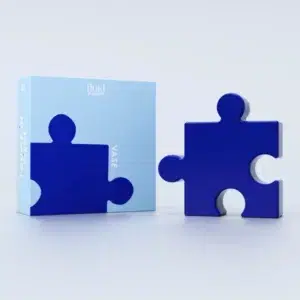 VASE PUZZLE BLEU
