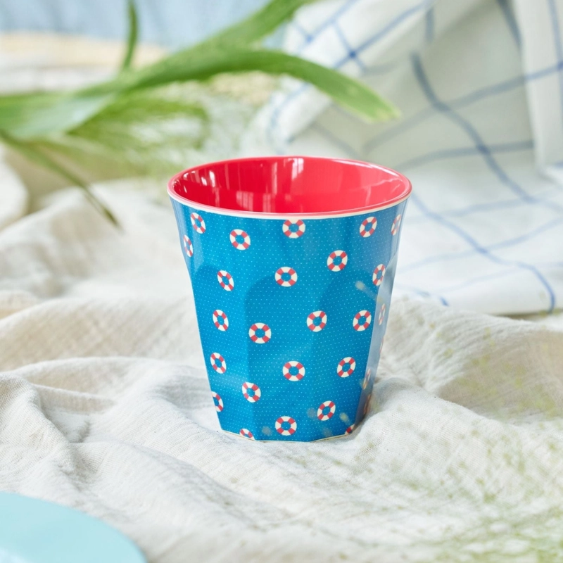 MEDIUM GOBELET - LIFELINE PRINT - BLEU FONCE – Image 2
