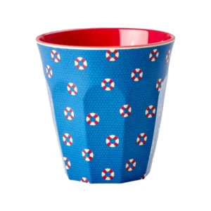 MEDIUM GOBELET - LIFELINE PRINT - BLEU FONCE