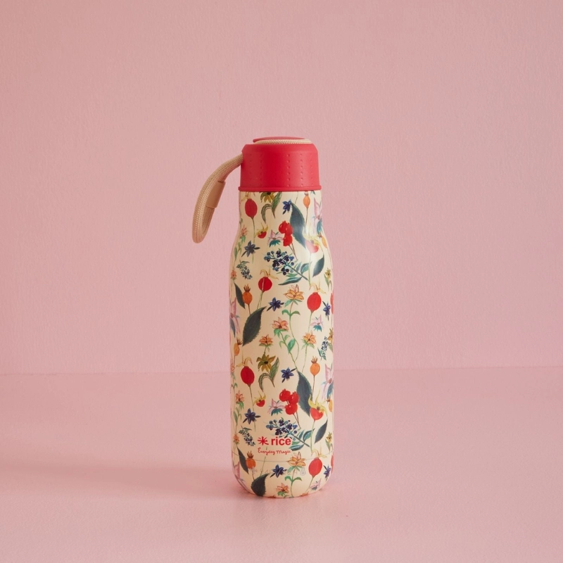 GOURDE INOX - WINTER ROSEBUDS PRINT - MULTICOLOREE – Image 2
