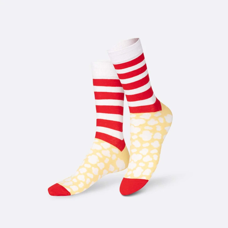 chaussettes popcorn legs gb 72 eat my socks maison volumes lille