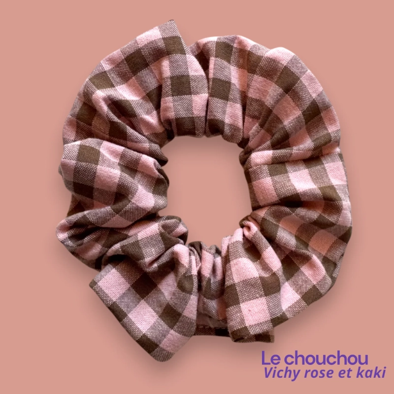 chouchou vichy rose kaki maison poumpoum maison volumes lille