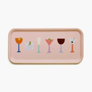 plateau rectangulaire peach cocktails blu kat 
