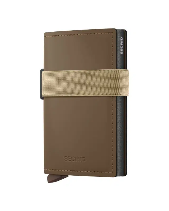 porte cartes secrid matteleather bandwallet earth beige front maison volumes lille