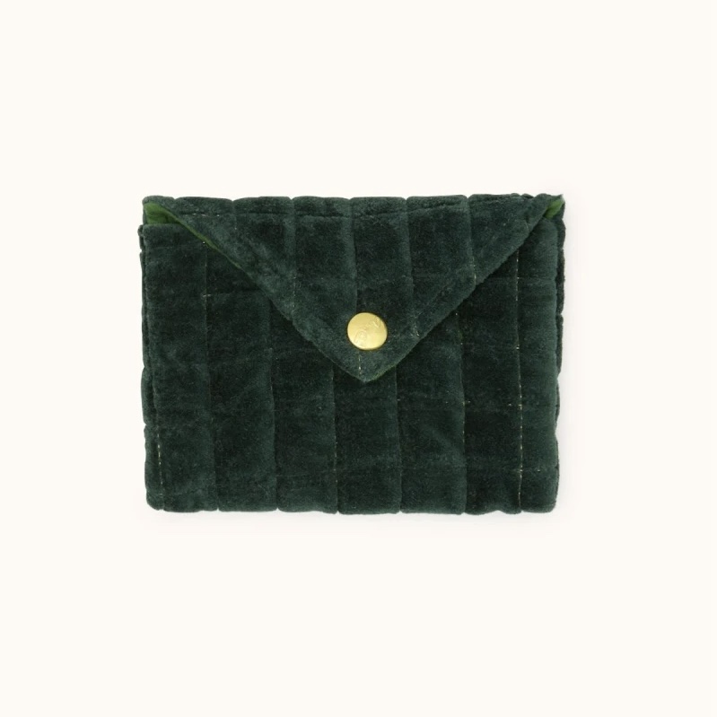 enveloppe ravi velours lisse forest