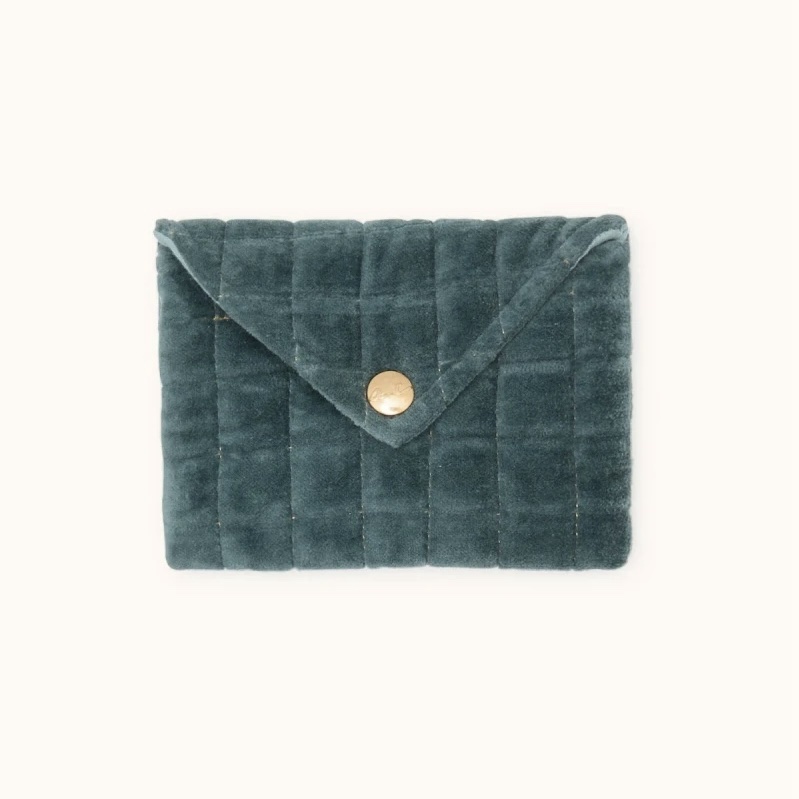 enveloppe ravi velours lisse grey