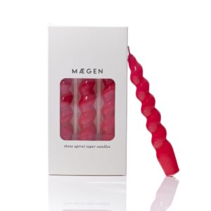 bougie a spirales magenta