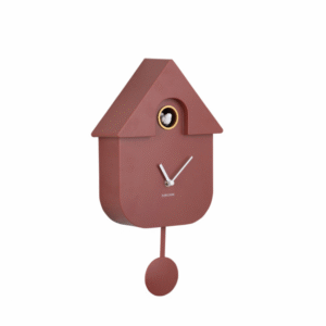 horloge coucou modern cuckoo rouge ocre