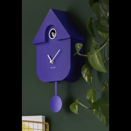 horloge coucou modern cuckoo cobalt bleu