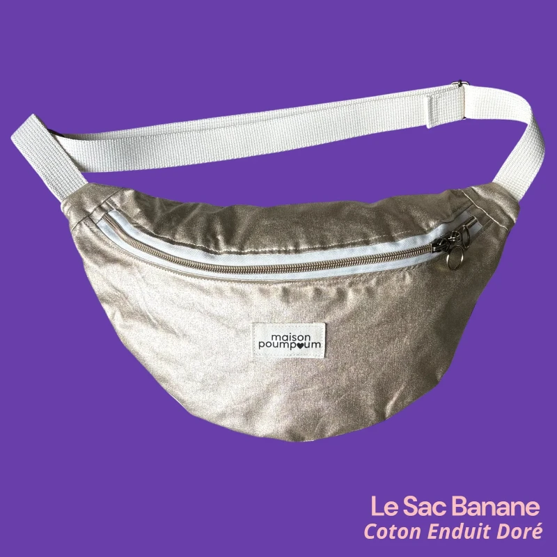 sac banane enduit doré 1