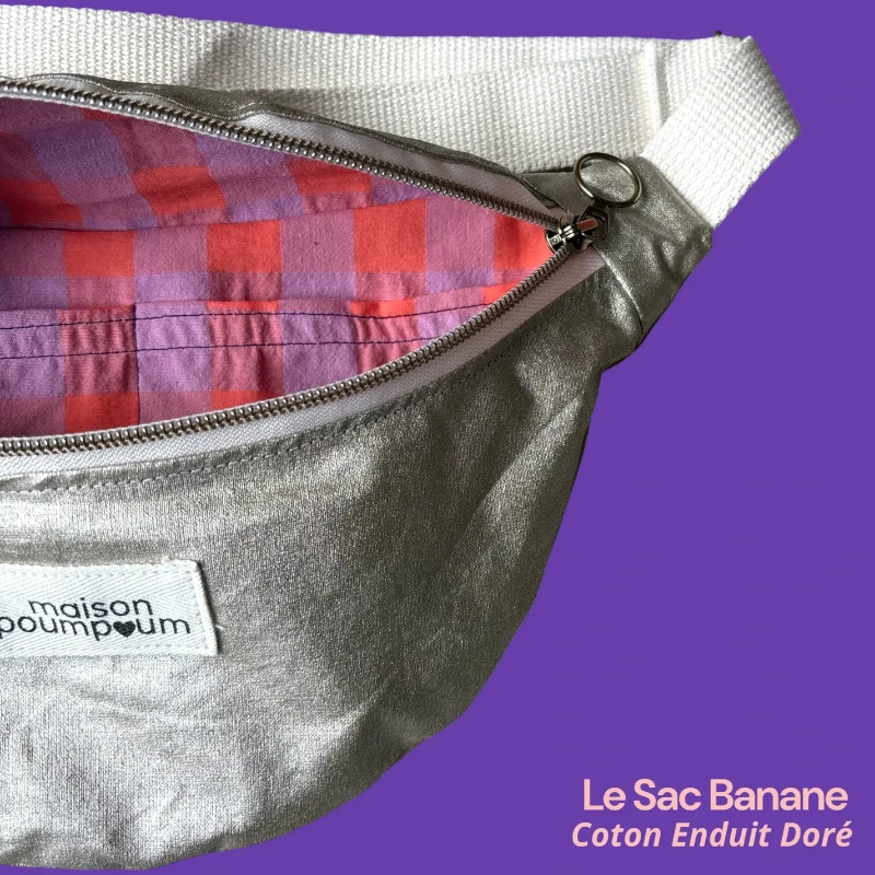 sac banane enduit doré 2
