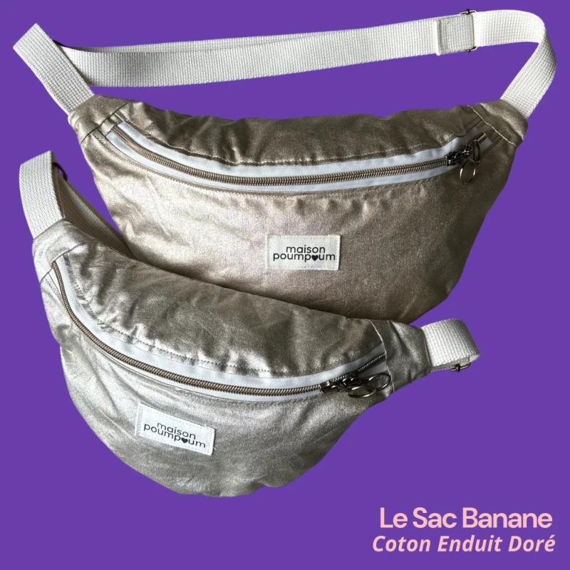 sac banane enduit doré 3