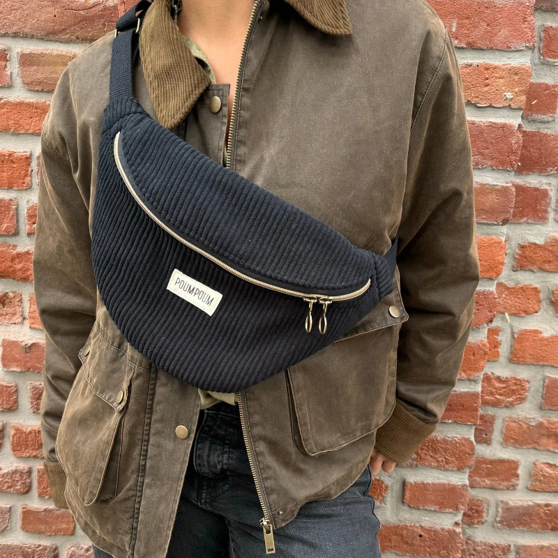 sac banane velours noir 3