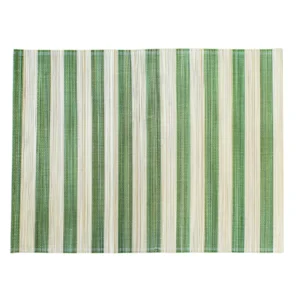 lot set de table modo family rayé vert ecru maison volumes