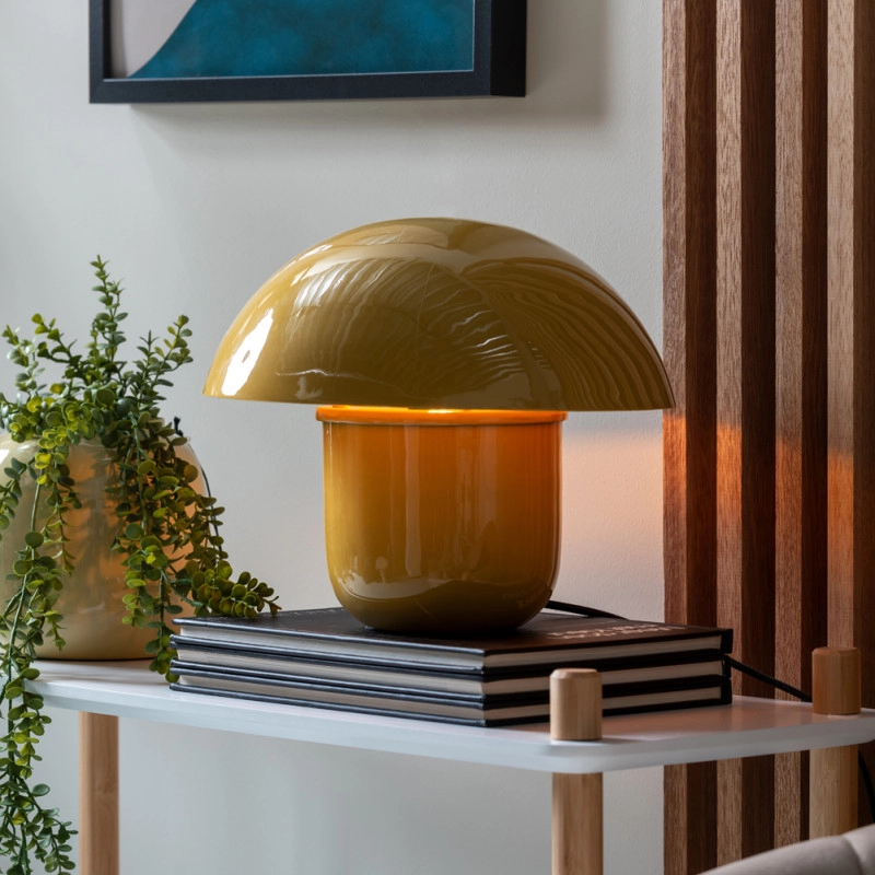 lamp mushroom honey yellow