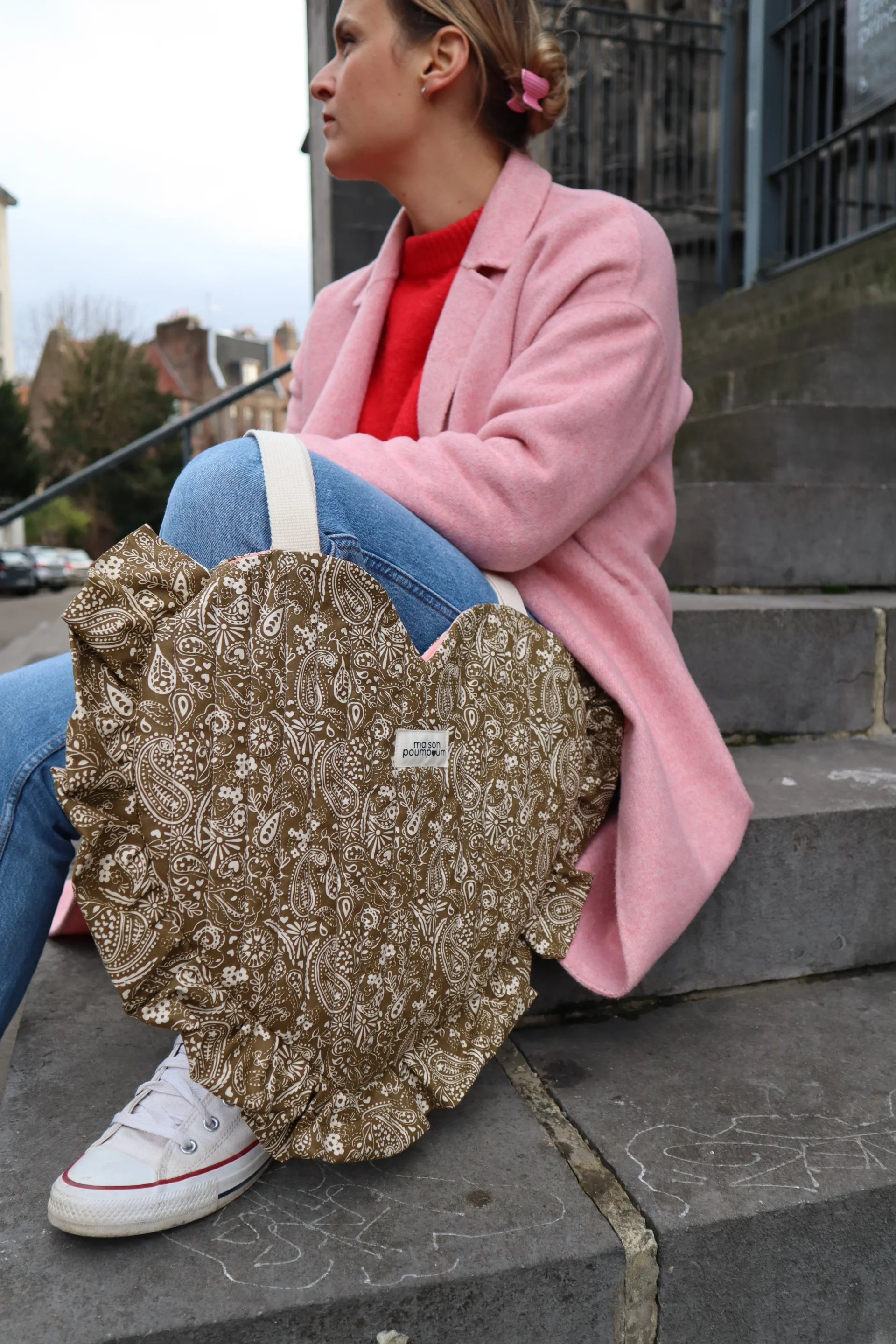 sac coeur bandana kaki 3maison poumpoum maison volumes saint andré lez lille
