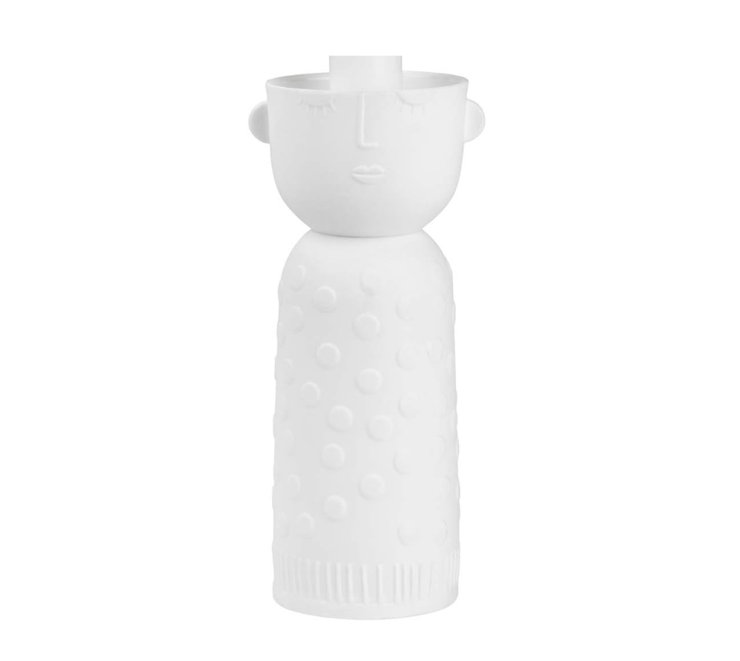 porcelain tales candel carrier luna d:7cm h:15cm