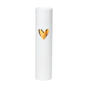 love vases heart gold dia:5,5cm h:17cm