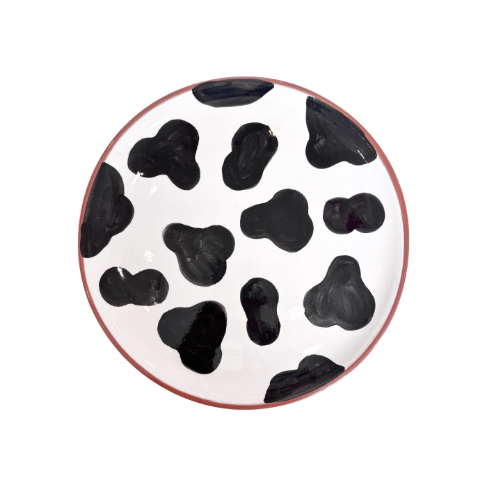 assiette 23cm 1 motifs peau de vache cdo