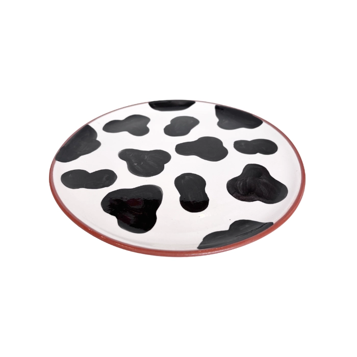 assiette 23cm 2 motifs peau de vache cdo