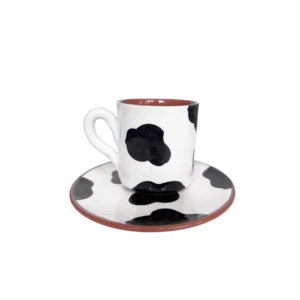 tasse et soucoupe 1 motifs peau de vache cdo