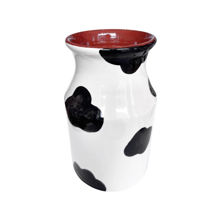 vase 20cm 2 motifs peau de vache cdo