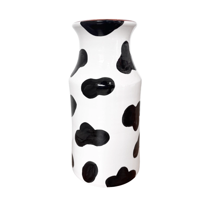 vase 28cm 1 motifs peau de vache cdo