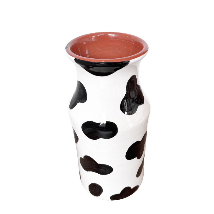 vase 28cm 2 motifs peau de vache cdo