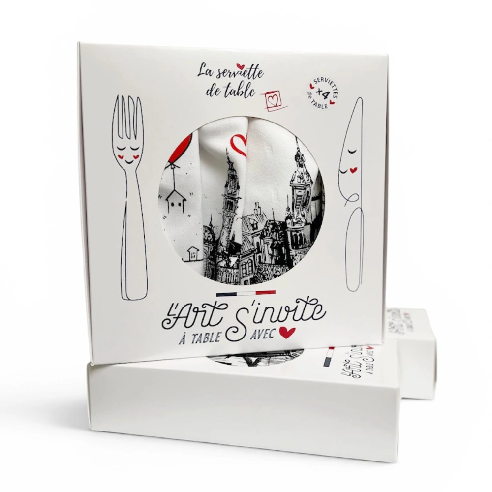 coffret 4 serviettes la serviette de table
