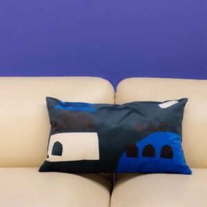 coussin babel brune s babylone blue