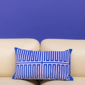 coussin babel brune s elios bleu rose