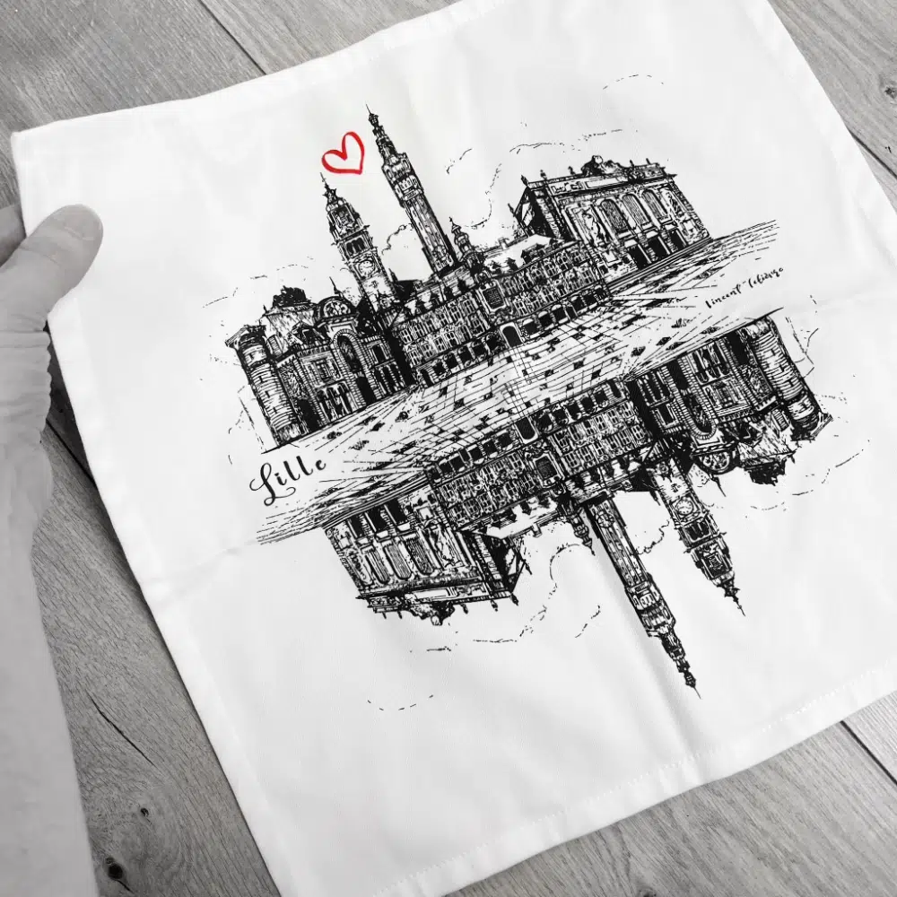 coffret 2 serviettes pack coeurs rouges la serviette de table x vincent lelievre