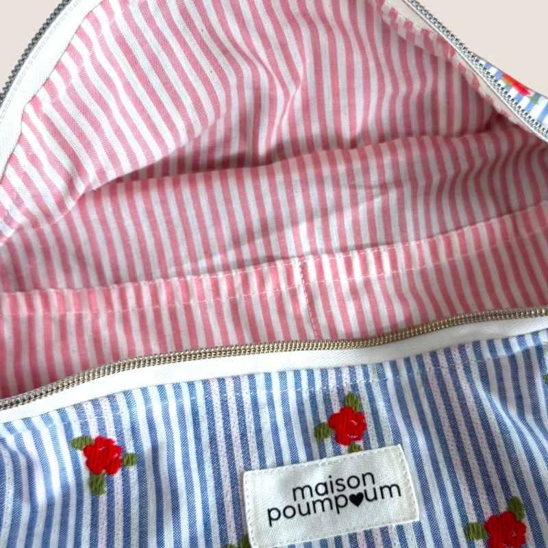 sac banane jacquard ray fleuri doublure 3
