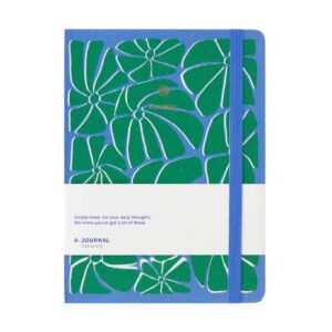 a journal notebook arty blue green