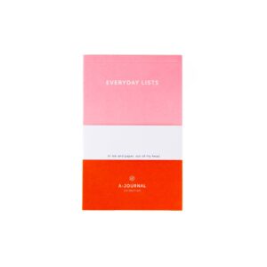 a journal notepad pink red
