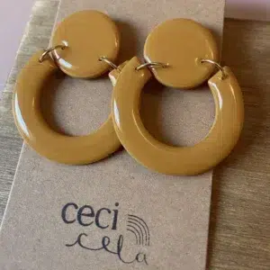 boucles d'oreilles marcus moutarde